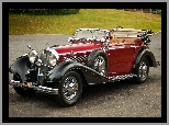 1937 Rok, Auto, Kabriolet, Mercedes, Klasyk